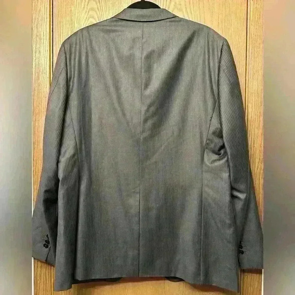 Theory Mens 2-Button Blazer Gray Pinstripe - 100% Wool Size 44 - Picture 7 of 10